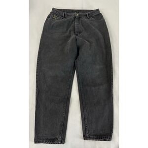 VTG Wrangler For Women Black Denim Jeans Tapered Straight Leg USA  18 Short Y2K‎